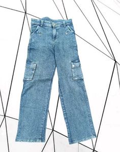 6 Pocket Blue Cargo Pants