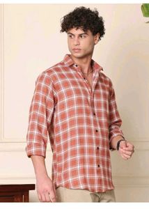 Terra Cotta Plaid Button-Down