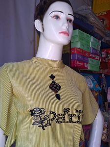 Yellow Striped Top