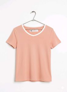 Cute Peach Ringer Tee✨