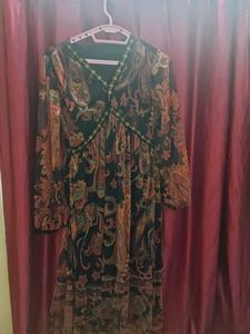 Paisley Print Midi Dress