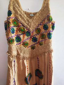 Bohemian Maxi Dress Embroidered