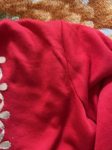 Red Embroidered Kurta