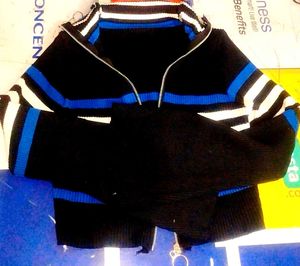 Trendy Long Sleeve Crop Zipper Jacket Top