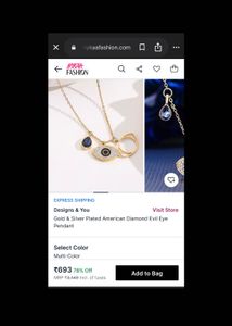 Gold Plated Evil Eye Pendant 🧿