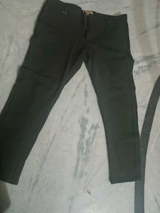 Men Black Stretchable Pants Trousers