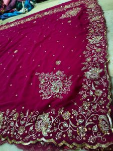 Aari Tari Work Saree Very Beautiful 😍