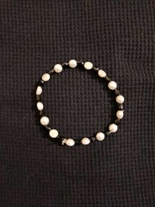 Slim Black &amp; White Beads Bracelet