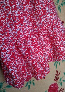 Zudio Red Floral Dress (Women)