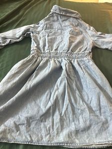 Denim Dress With Beautiful Pearl Work