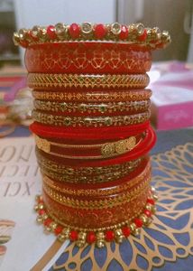 Red & Gold Bangle Set