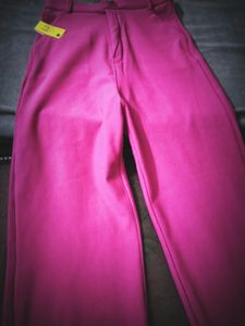 Dark Pink Colour Cotrise Pant