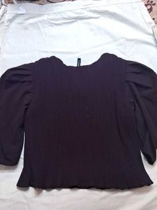 Stylish Purple Pleated Georgette Top