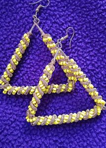 Triangle Beaded Earrings