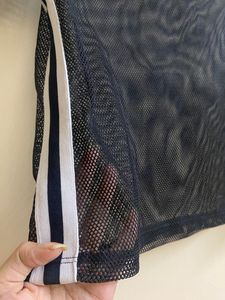 Solid Crop Sheer Top