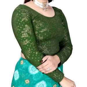 Green Embellished Blouse