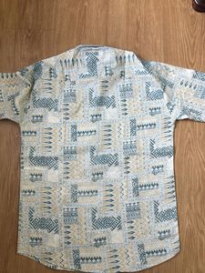 Off white Shirt With Blue Design