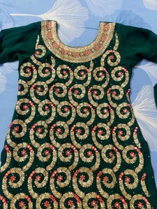 Emerald Green Embroidered Salwar Kameez