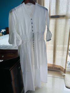 🌼Beautiful Offwhite Cotton Kantha Comfy Dress