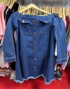 Denim Off-Shoulder Dress