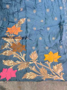 Slight Used Side Slit Kurti Palazzo And Dupatta