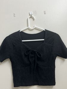 Cute Black Crop Top