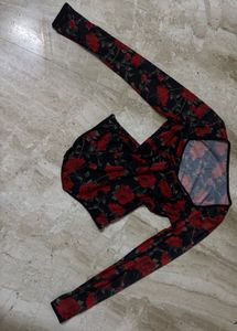 Floral Mesh Top.SIZE-30-36.NEW WITHOUT TAG