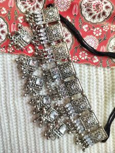 Statement Silver Tone Necklace