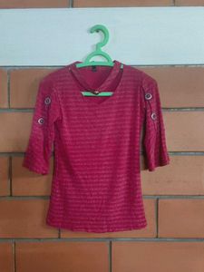 Glittery Stylish Red Top