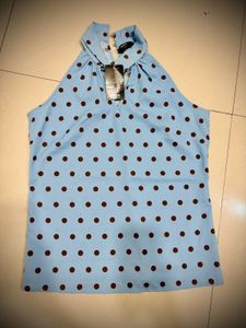 Halter Neck polka Dot Top