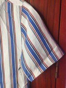 Peter England Striped Short Sleeve Shirt