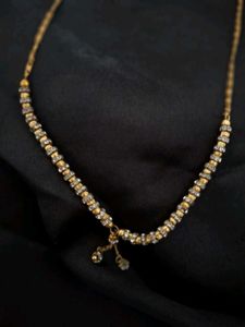 Gold & Crystal Beaded Necklace