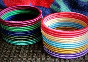 Handmade Silk Thread Thin Bangles