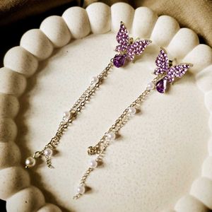 Amethyst Butterfly Earrings