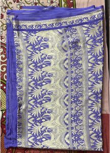 Blue Silk Saree &amp; Blouse