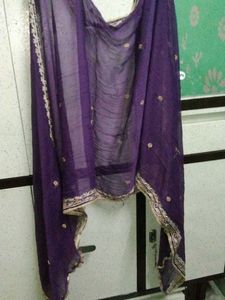 Embroidered salwar suit with dupatta