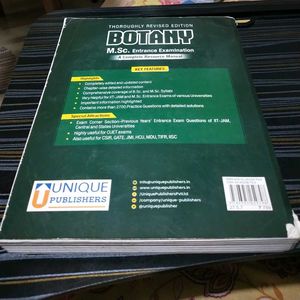 MSc Entrance Book Botany By Dr Anshu Gupta