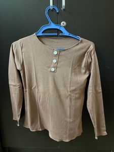 Brown Long Sleeve Top