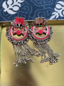 Pink Lotus Earrings