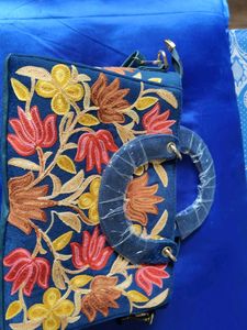 Brand New Embroidered Large Sling Bag