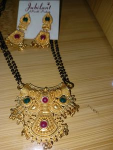 Jubilant Mangalsutra &amp; Earring Set