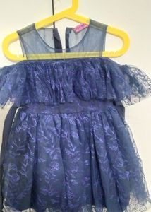 Navy Blue Frock Of 3 To 4 Years