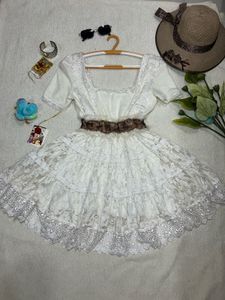 White Flaired Korean Dress🤍