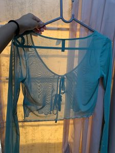 Mesh Front Tie Knot Aesthetic