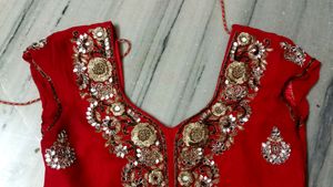 HEAVY WORKED RED KURTA FOR WOMEN