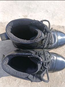 Black Leather Work Boots