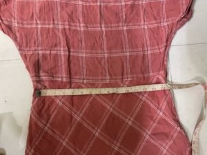 Coral Plaid Sundress