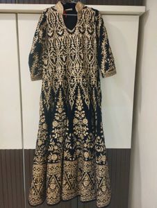Black &amp; Gold Embroidered Kurta💥