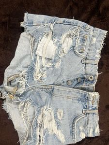Distressed Denim Shorts