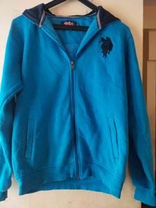 U.S. Polo Assn. Blue Zip-Up Hoodie mens/women